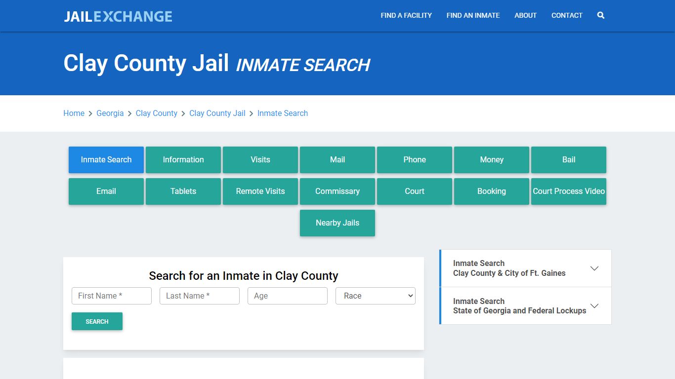 Clay County Jail, GA Inmate Search: Roster & Mugshots